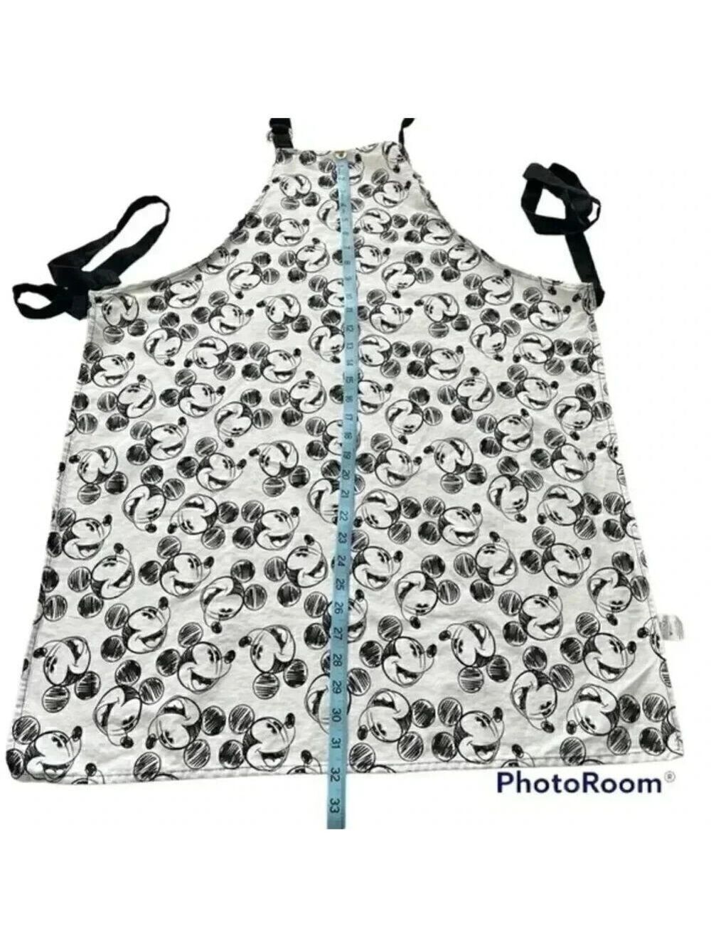 DISNEY Mickey Mouse White and Black Tie Back Contemporary Kitchen Apron - Picture 7 of 9